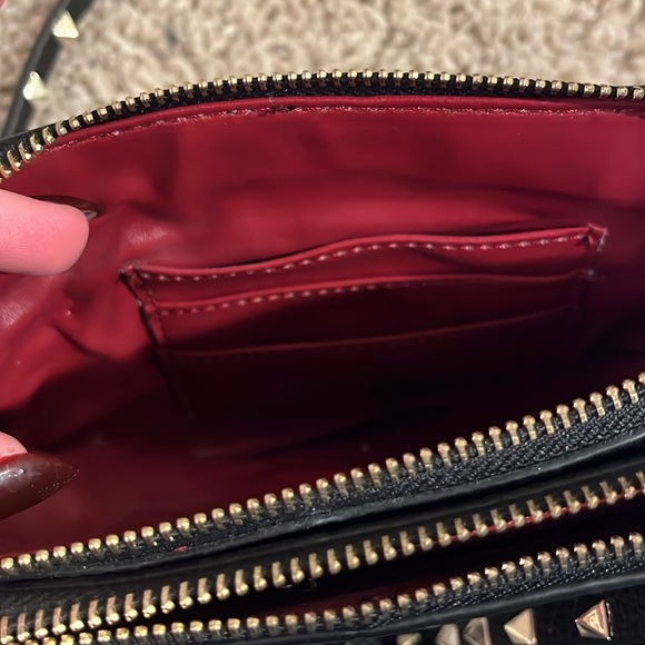 Black Faux leather studded crossbody purse - Picture 5 of 5